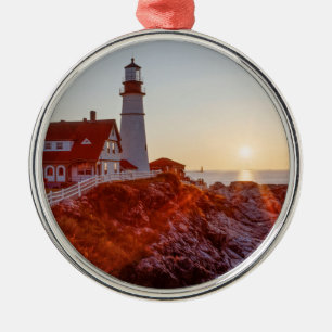 Cape Elizabeth Maine Metal Tree Decoration