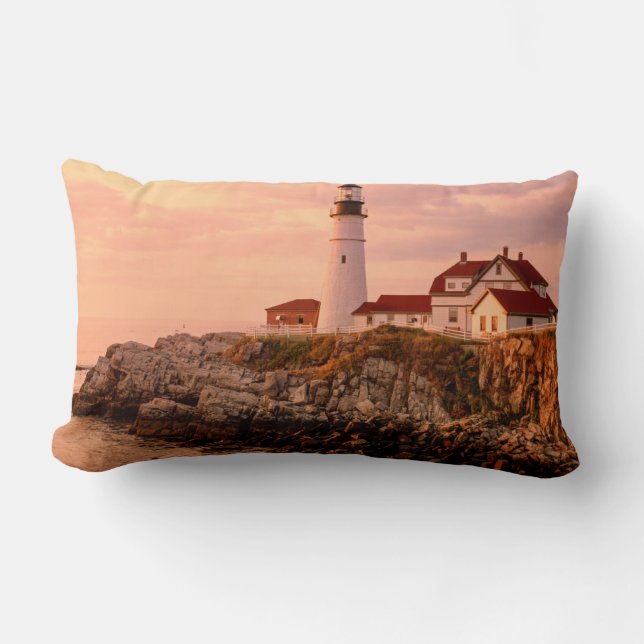 Cape Elizabeth | Portland Head Light | Maine Lumbar Cushion (Front)