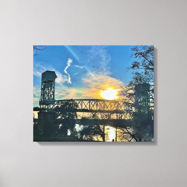 Cape Fear Memorial Bridge Wilmington NC Canvas Print (Front)