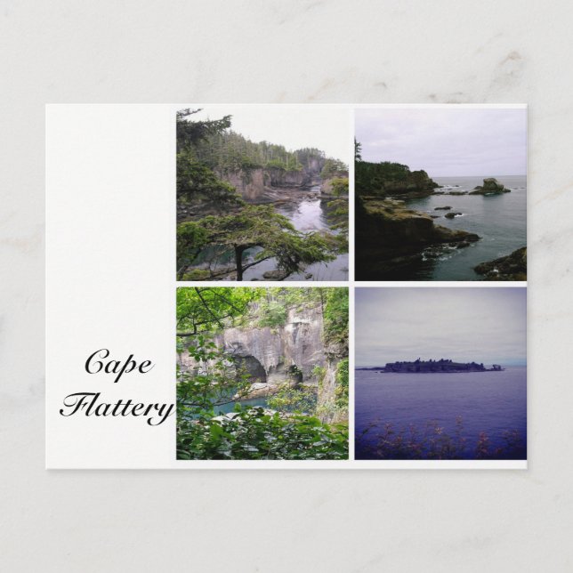 Cape Flattery collage postcard (Front)