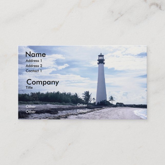 Cape Florida Lighthouse Business Card (Front)