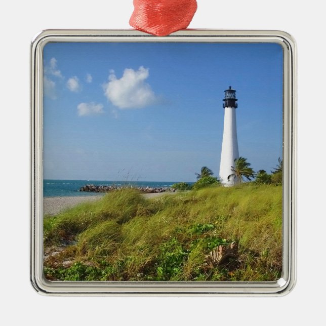 Cape Florida Lighthouse Metal Tree Decoration (Front)