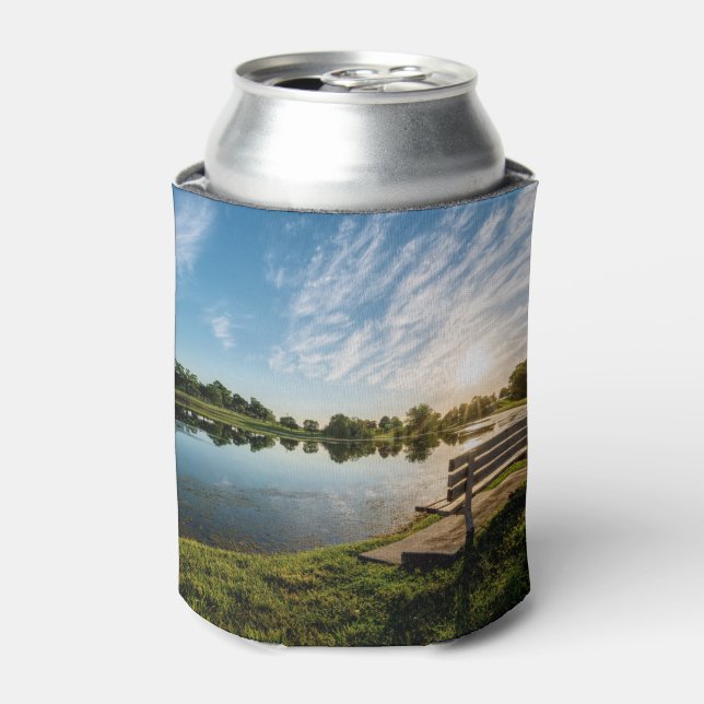 Cape Girardeau County Park Bench Sunset Can Cooler (Can Front)
