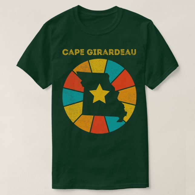 Cape Girardeau Missouri Vintage Distressed Souveni T-Shirt (Design Front)