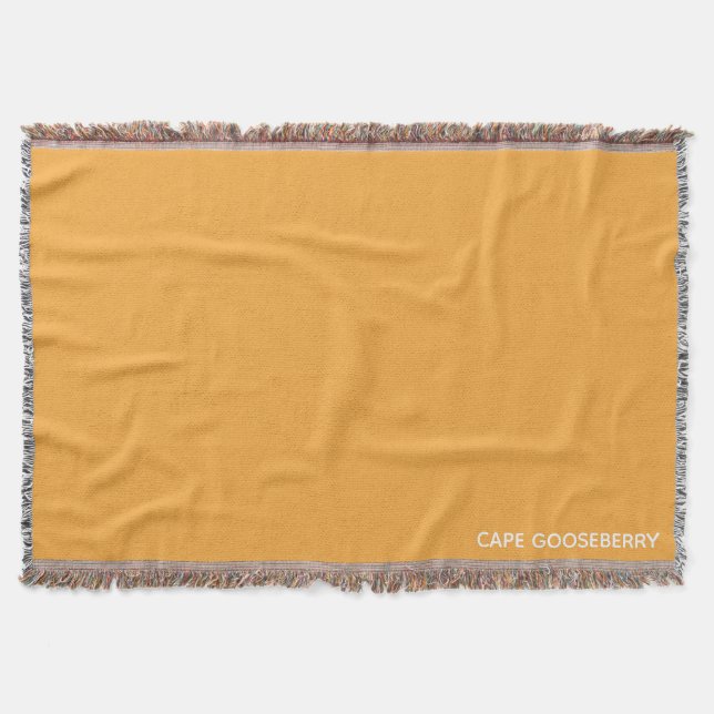 Cape Gooseberry yellow color name Throw Blanket (Front)