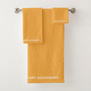 Cape Gooseberry yellow colour name Bath Towel Set