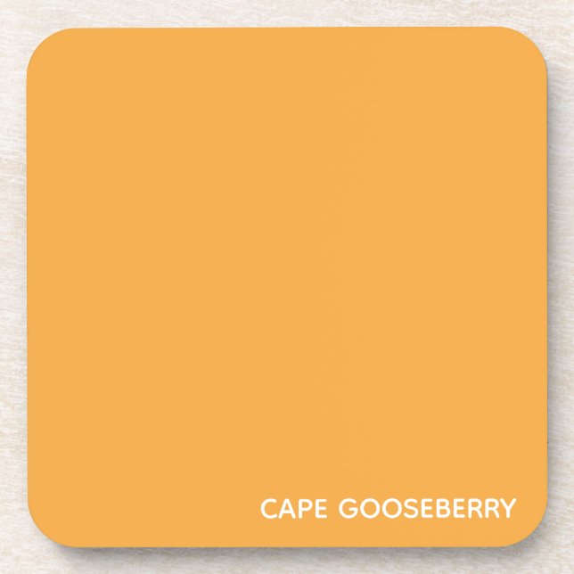 Cape Gooseberry yellow colour name Coaster (Front)
