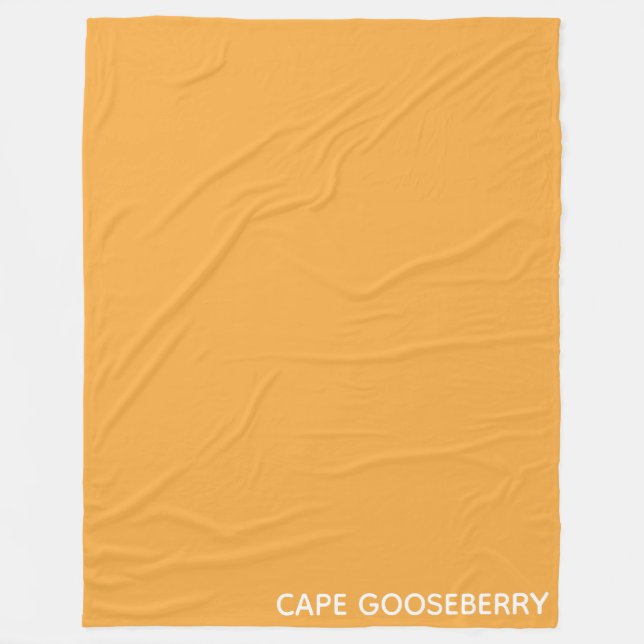 Cape Gooseberry yellow colour name Fleece Blanket (Front)