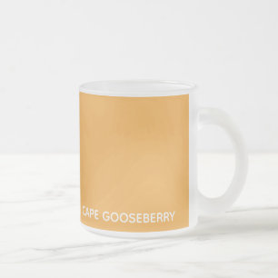Cape Gooseberry yellow colour name Frosted Glass Coffee Mug