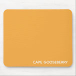 Cape Gooseberry yellow colour name Mouse Pad<br><div class="desc">Cape Gooseberry,  also known as Physalis,  is a plant of the nightshade family,  the berries of which grow inside a protective papery calyx.
Here,  the distinctive warm yellow colour of the berry gives its name to one of Nomencolours' signature shades.</div>