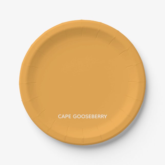 Cape Gooseberry yellow colour name Paper Plate (Front)