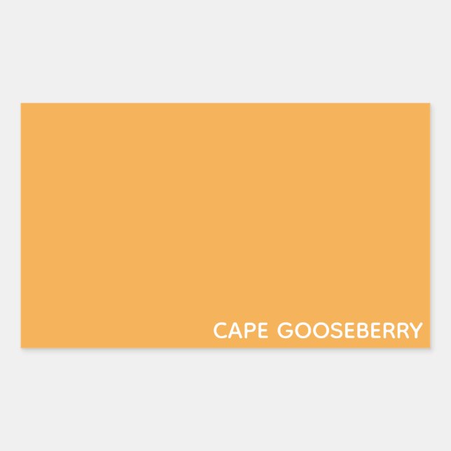 Cape Gooseberry yellow colour name Rectangular Sticker (Front)