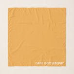 Cape Gooseberry yellow colour name Scarf<br><div class="desc">Cape Gooseberry,  also known as Physalis,  is a plant of the nightshade family,  the berries of which grow inside a protective papery calyx.
Here,  the distinctive warm yellow colour of the berry gives its name to one of Nomencolours' signature shades.</div>