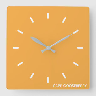 Cape Gooseberry yellow colour name Square Wall Clock