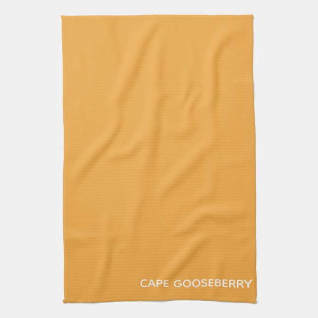 Cape Gooseberry yellow colour name Tea Towel (Vertical)
