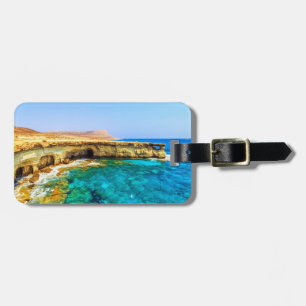 Cape Greco Cyprus stylised Luggage Tag