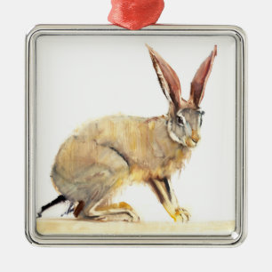 Cape Hare 2010 2 Metal Tree Decoration