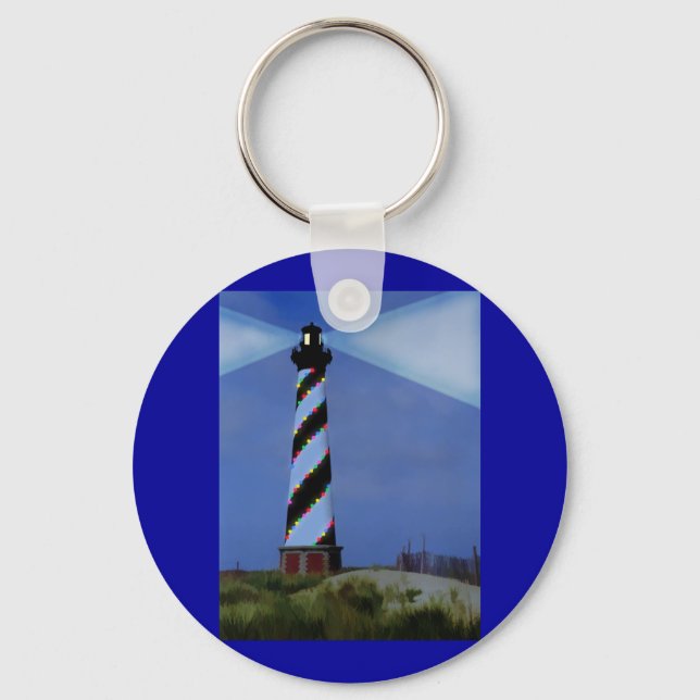 Cape Hatteras Holiday Lights Key Ring (Front)