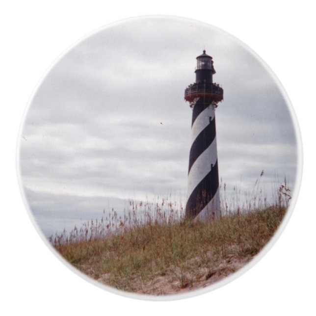 Cape Hatteras Lighthouse Ceramic Knob (Front)