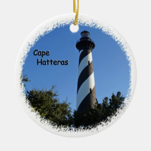 Cape Hatteras Lighthouse Ceramic Tree Decoration