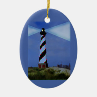 CApe Hatteras Lighthouse Ceramic Tree Decoration