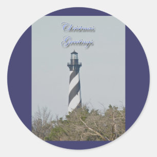 Cape Hatteras Lighthouse Christmas Stickers