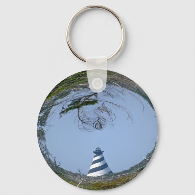 Cape Hatteras Lighthouse from Wetlands Series Key Ring (Front)