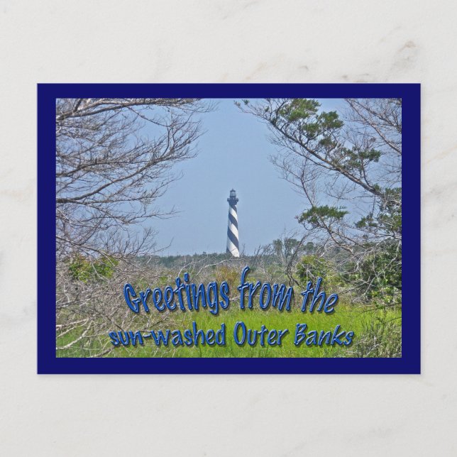 Cape Hatteras Lighthouse from Wetlands Series Postcard (Front)