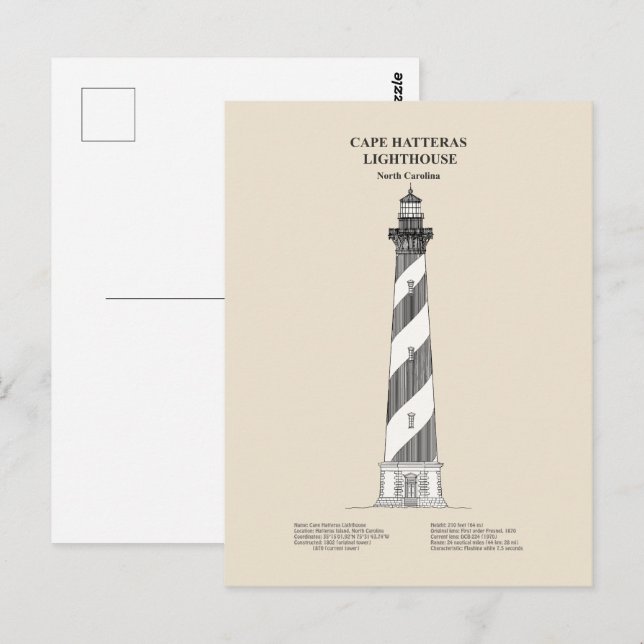 Cape Hatteras Lighthouse - North Carolina - SBD Postcard (Front/Back)