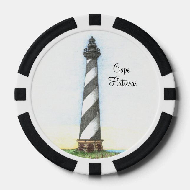 Cape Hatteras Lighthouse Poker Chips (Front)