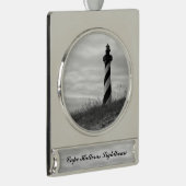 Cape Hatteras Lighthouse Silver Plated Banner Ornament (Right)