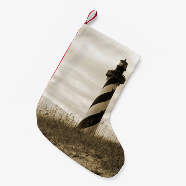 Cape Hatteras Lighthouse Small Christmas Stocking (Front (Hanging))