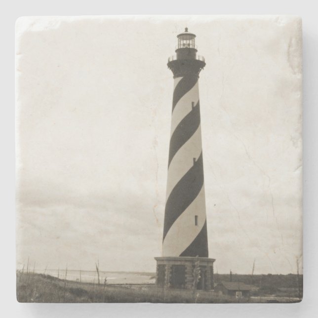 Cape Hatteras Lighthouse Stone Coaster (Front)