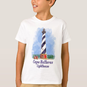 Cape Hatteras Lighthouse Watercolor North Carolina T-Shirt