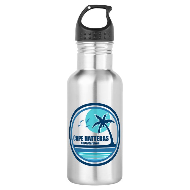 Cape Hatteras North Carolina Palm Tree Birds 532 Ml Water Bottle (Front)