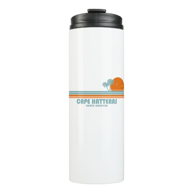 Cape Hatteras North Carolina Sun Palm Trees Thermal Tumbler (Front)