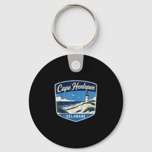 Cape henlopen delaware lighthouse beach ocean key ring