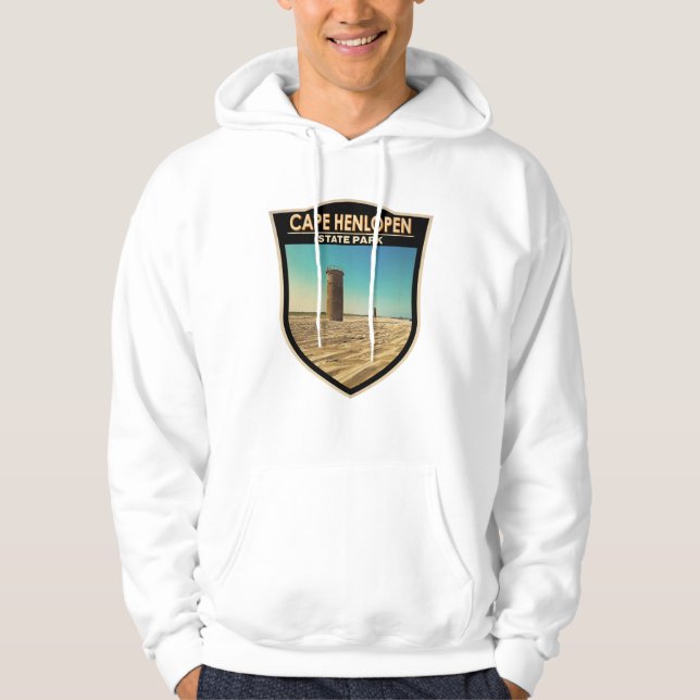 Cape Henlopen State Park Delaware Watercolor Hoodie (Front)