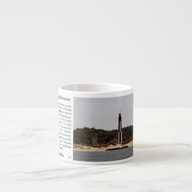 Cape Henry Lighthouse history espresso mug (Front)