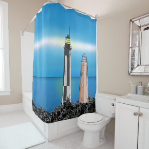 Cape Henry Lighthouse  Virginia  Chesapeake Bay Shower Curtain