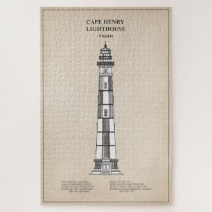 Cape Henry Lighthouse - Virginia - SBD Jigsaw Puzzle
