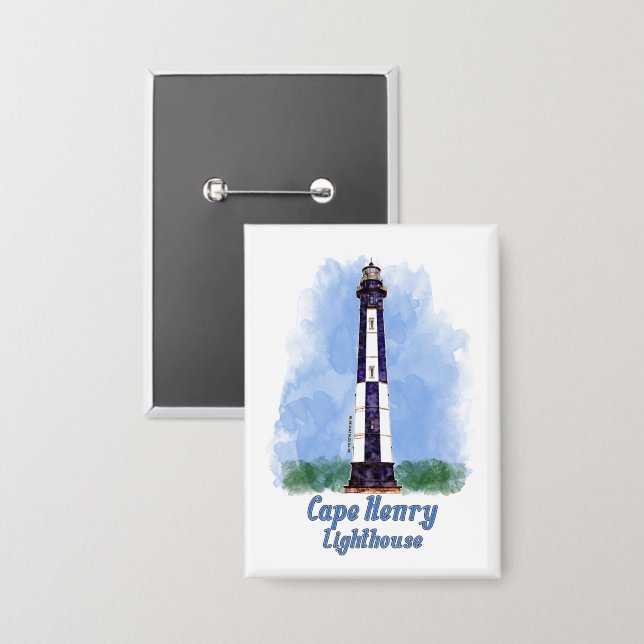 Cape Henry Lighthouse Watercolor - Virginia (Front/Back)