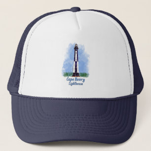 Cape Henry Lighthouse Watercolor - Virginia Trucker Hat