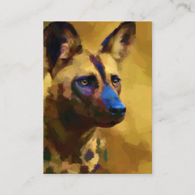 Cape Hunting Dog Enclosure Card (Front)