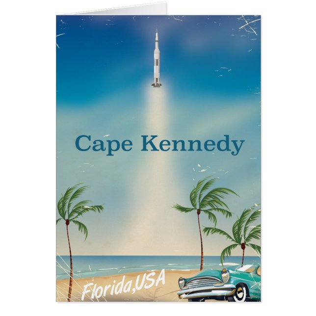 Cape Kennedy vintage Saturn five rocket poster (Front)