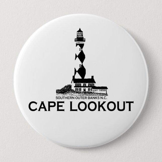 Cape Lookout. 10 Cm Round Badge (Front)