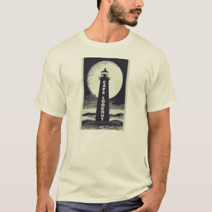 Cape Lookout Lighthouse North Carolina Moon T-Shirt