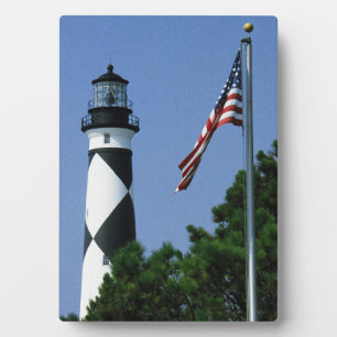 Cape Lookout Lighthouse w/ Old Glory Plaque