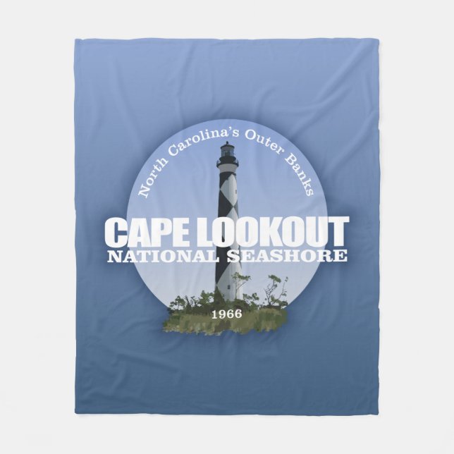 Cape Lookout National Seashore Fleece Blanket (Front)