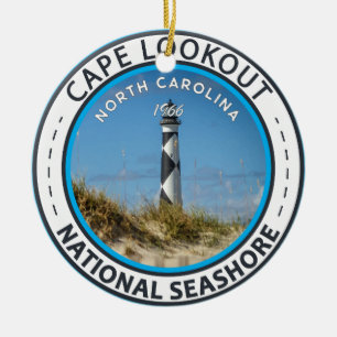 Cape Lookout National Seashore North Carolina Ceramic Tree Decoration